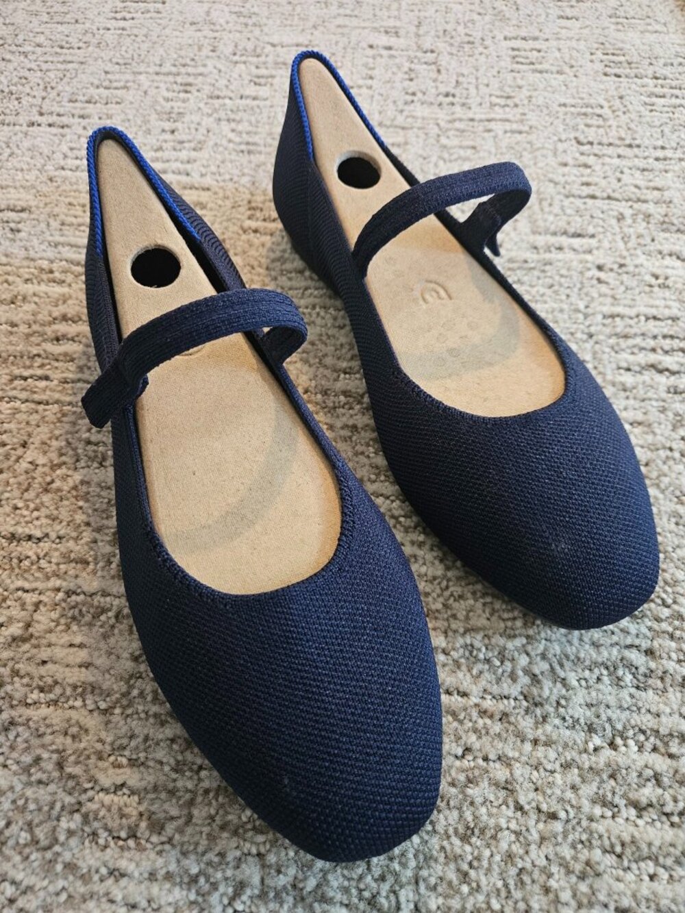 Rothy's The Mary Jane Flats – Navy Blue Knit, Women's 8.5, New in Box